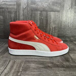 Puma Suede Mid 21 Men's size 11 High Risk Red Casual Shoes 380205-03